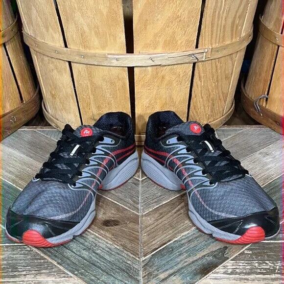 Merrell All Out Flash Gray Black Red Minimalist Trail Running Shoes Mens Size 8 - Picture 7 of 10